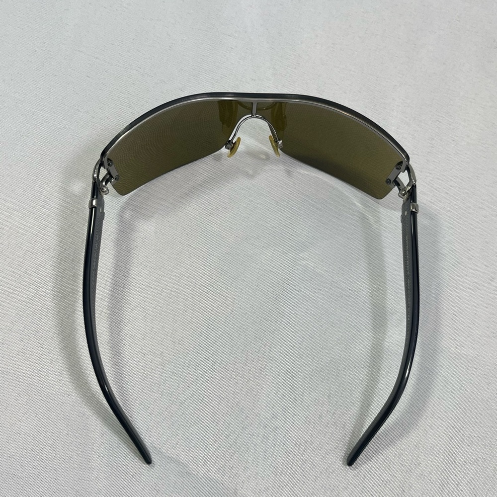 Burberry Sunglasses 3037 Shield Style Silver/Gray Buckle Italy - Picture 5 of 14